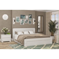 Двоспальне ліжко (підйомний механізм) iSmart Тоскана Люкс Білий (RAL9003) 140х190 см (DMBG-1681)