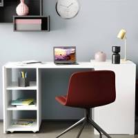 Стол-тумба трансформер Смарт 1/1 Ferrum-decor 750x1450x500 ДСП Белый 16 мм (FRD-105067)