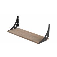 Полиця настінна Ferrum-decor Ханді 2 240x700x240 метал Чорний ДСП Артізан 16 мм (FRD-102597)