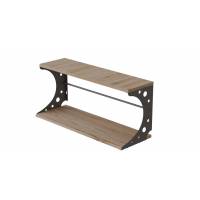 Полиця настінна Ferrum-decor Букін 330x500x240 метал Сірий ДСП Артізан 16 мм (FRD-102857)