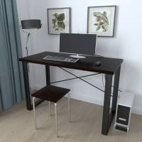 Письмовий стіл Ferrum-decor Драйв 750x1000x700 Чорний метал ДСП Венге Магія 32 мм (FRD-105347)