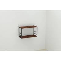 Книжная полка универсальная Ferrum-decor Стим 1 38x63x26 черный ДСП Венге 16мм (FRD-106177)