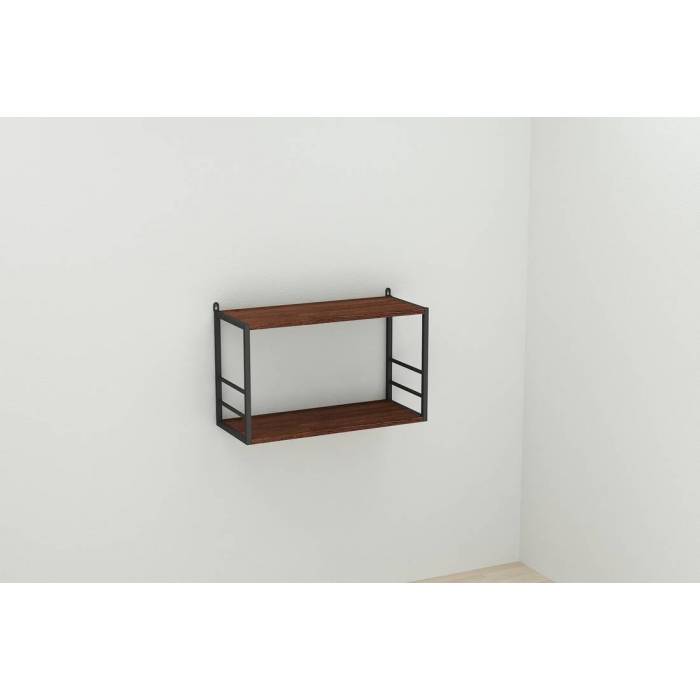 Книжная полка универсальная Ferrum-decor Стим 1 38x63x26 черный ДСП Венге 16мм (FRD-106177)