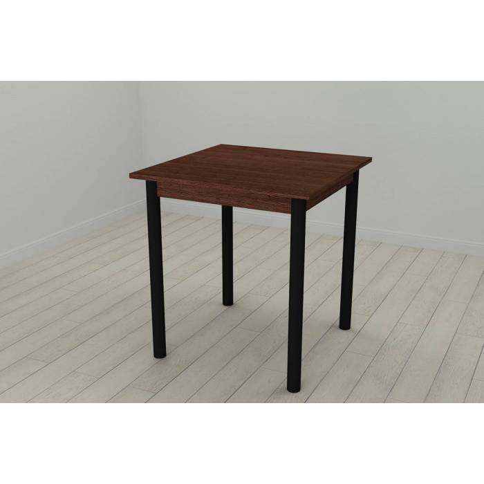 Стіл кухонний Ferrum-decor Дієго 75x80x80 Чорний ДСП Венге 16мм (FRD-105617)