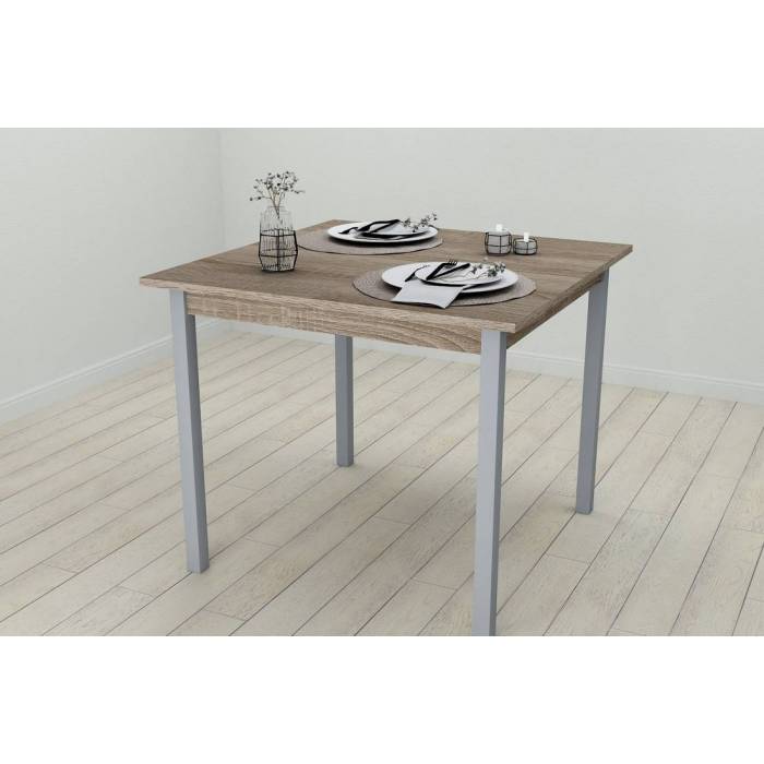 Стіл кухонний Ferrum-decor Дієго 75x80x80 Сірий ДСП Сонома Трюфель 16мм (FRD-106307)