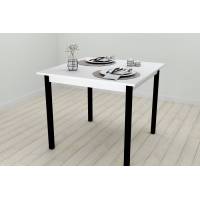 Стіл кухонний Ferrum-decor Дієго 75x90x90 Чорний ДСП Біле 16мм (FRD-106317)