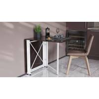 Стол-книга трансформер Орион 2 Ferrum-decor 750x1520x730 Белый металл ДСП Венге Магия 16 мм (FRD-105427)