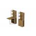 Стіл книжка з етажеркою Практик 2 Ferrum-decor 1555x640x990 Білий метал ДСП Дуб Артизан 16 мм (FRD-104637)