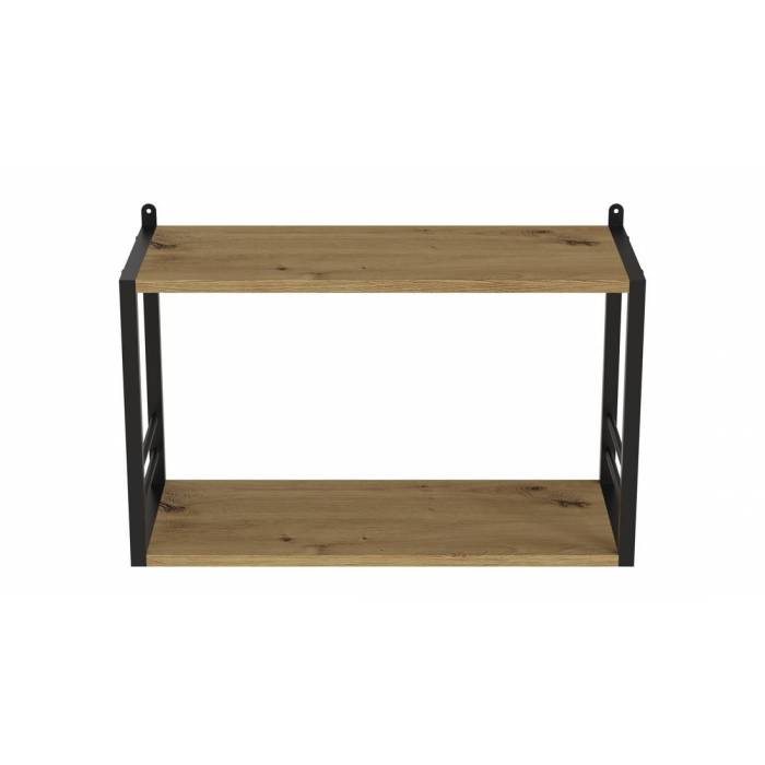 Книжкова полиця універсальна Ferrum-decor Стим 1 38x63x26 чорний ДСП Дуб Артизан 16мм (FRD-104087)