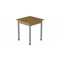 Стіл кухонний Ferrum-decor Агата 75x80x80 Сірий ДСП Дуб Артизан 16мм (FRD-105677)