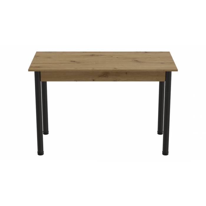 Стіл кухонний Ferrum-decor Беніта 75x120x70 Чорний ДСП Дуб Артизан 16мм (FRD-105697)