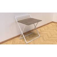 Стол трансформер Компакт 1 Ferrum-decor 750x790x720 Белый металл ДСП Дуб Сонома Трюфель 16 мм (FRD-104687)