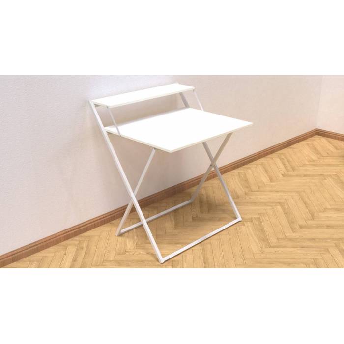 Стол трансформер Компакт 2 Ferrum-decor 750x790x720 Белый металл ДСП Белый 16 мм (FRD-104697)