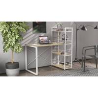 Письмовий стіл Ferrum-decor Серії Конект з етажеркою 75x120x60 білий ДСП Дуб Сонома 16мм (FRD-104227)