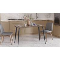 Кухонний стіл Марсель 50 Ferrum-decor 75x120x70 Чорний метал ДСП Дуб Сонома Трюфель 32 мм (FRD-106707)