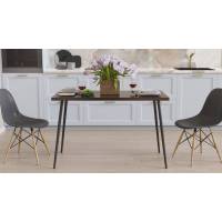 Кухонний стіл Марсель 30 Ferrum-decor 75x120x60 Чорний метал ДСП Венге Магія 32 мм (FRD-106737)