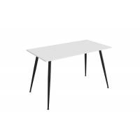 Кухонный стол Марсель 40 Ferrum-decor 75x120x70 Черный металл ДСП Белый 16 мм (FRD-106767)