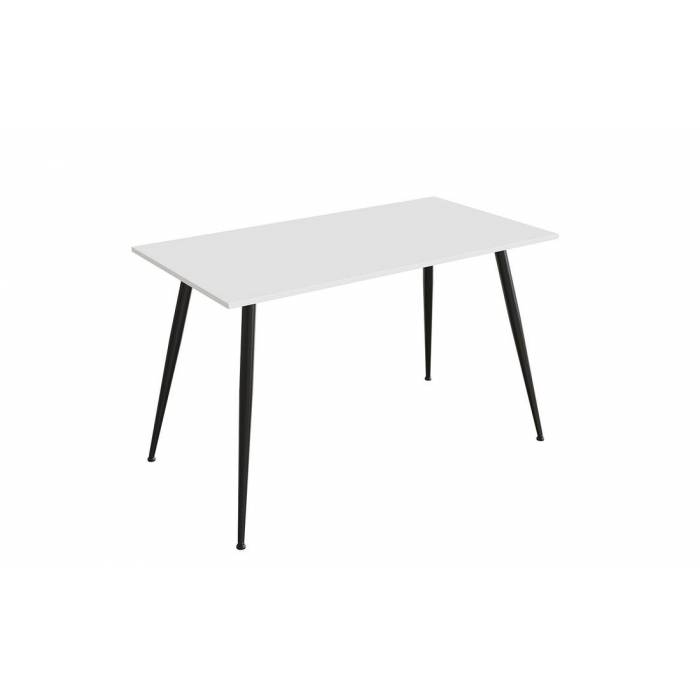 Кухонный стол Марсель 40 Ferrum-decor 75x120x70 Черный металл ДСП Белый 16 мм (FRD-106767)