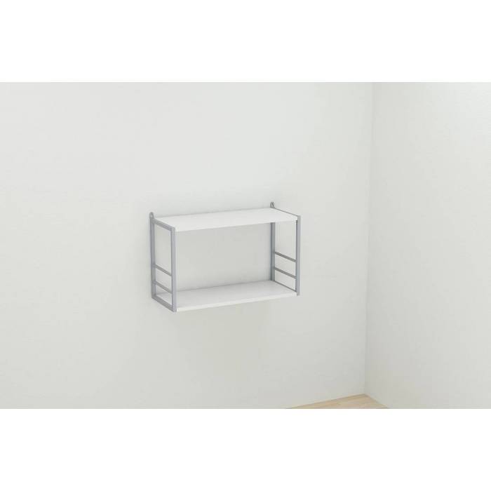 Книжкова полиця універсальна Ferrum-decor Стім 1 38x63x26 сірий ДСП Білий 16мм (FRD-104097)