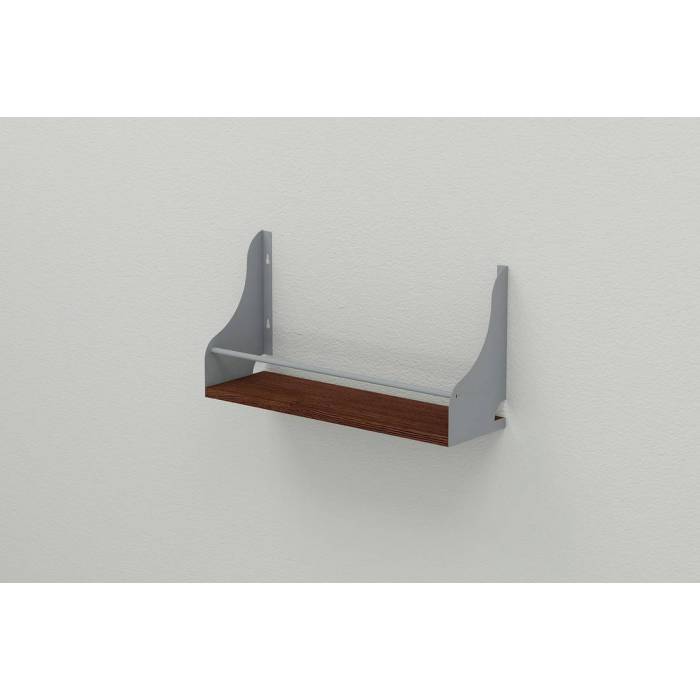 Настенная полка Ferrum-decor Изи 260x500x150 металл Серый ДСП Венге 16 мм (FRD-105467)