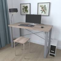 Письмовий стіл Ferrum-decor Драйв 750x1000x600 Сірий метал ДСП Дуб Сонома Трюфель 32 мм (FRD-103307)
