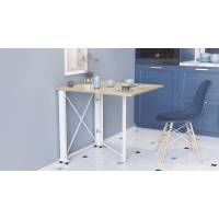 Стол-книга трансформер Орион 1 Ferrum-decor 750x810x730 Белый металл ДСП Дуб Сонома 16 мм (FRD-104607)