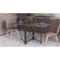 Стол-книга трансформер Орион 2 Ferrum-decor 750x1520x730 Черный металл ДСП Дуб Сонома Трюфель 16 мм (FRD-104587)