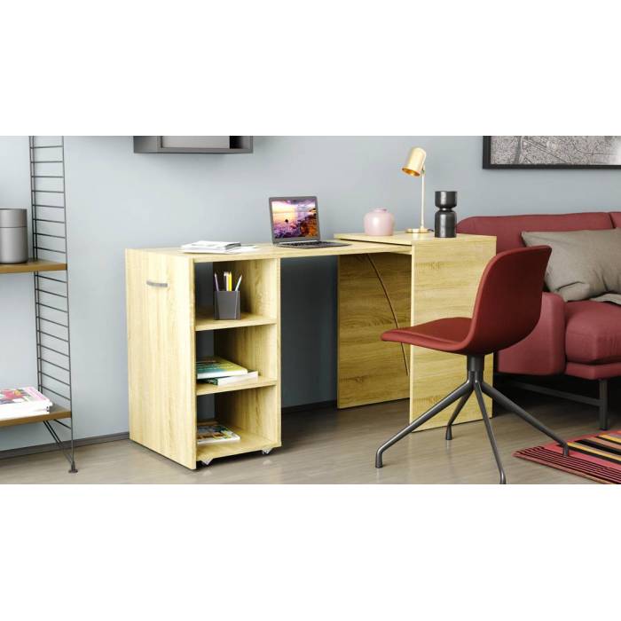 Стол-тумба трансформер Смарт 1/2 Ferrum-decor 750x1450x600 ДСП Дуб Сонома 16 мм (FRD-105077)