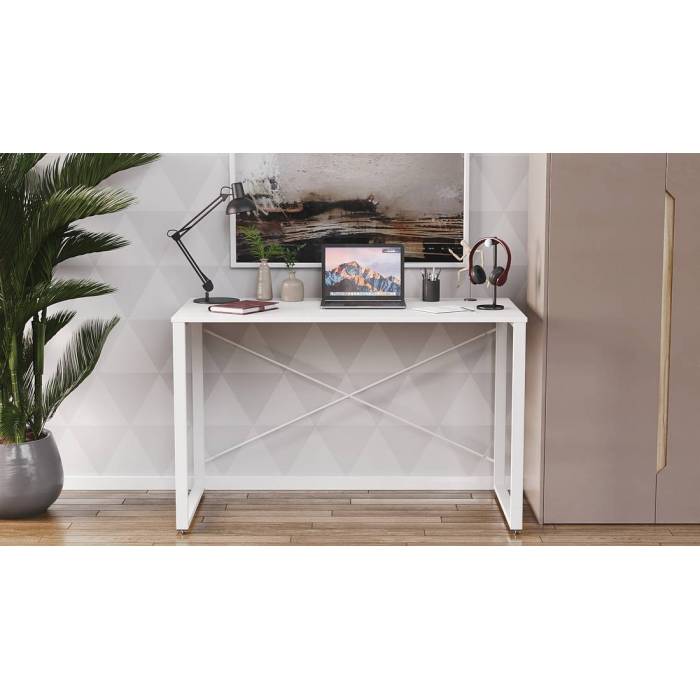 Письмовий стіл Ferrum-decor Серії Коннект 75x120x600 білий ДСП Білий 16мм (FRD-104207)