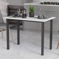 Стол универсальный Knap Ferrum-decor 750x1000x600 Черный металл ДСП Белый 16 мм (FRD-106338)