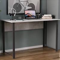Письменный стол Курт Ferrum-decor 75x100x60 Черный металл ДСП Бетон 32 мм (FRD-106618)