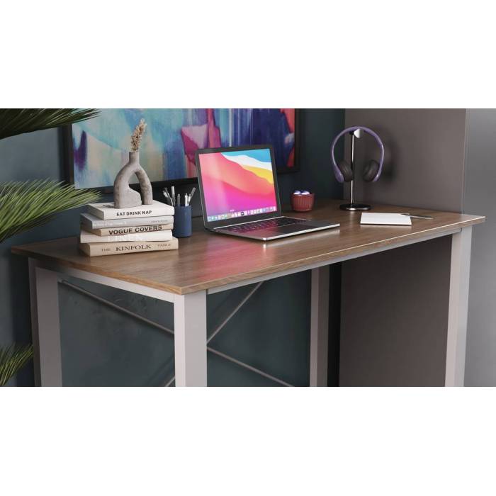 Письмовий стіл Ferrum-decor Драйв 750x1000x600 Сірий метал ДСП Дуб Сонома Трюфель 16 мм (FRD-103098)