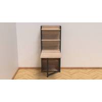 Стіл книга з етажеркою Практик 2 Ferrum-decor 1555x640x990 Чорний метал ДСП Дуб Сонома 16 мм (FRD-104628)