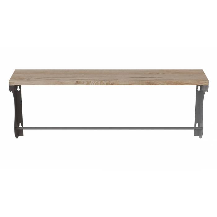 Полка настенная Ferrum-decor Юзибы 270x500x150 металл Серый ДСП Артизан 16 мм (FRD-102668)