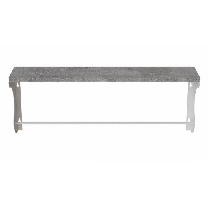 Полка настенная Ferrum-decor Юзибы 270x700x150 металл Белый ДСП Бетон 16 мм (FRD-102708)