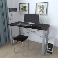 Письмовий стіл Ferrum-decor Драйв 750x1000x600 Сірий метал ДСП Венге Магія 16 мм (FRD-105338)