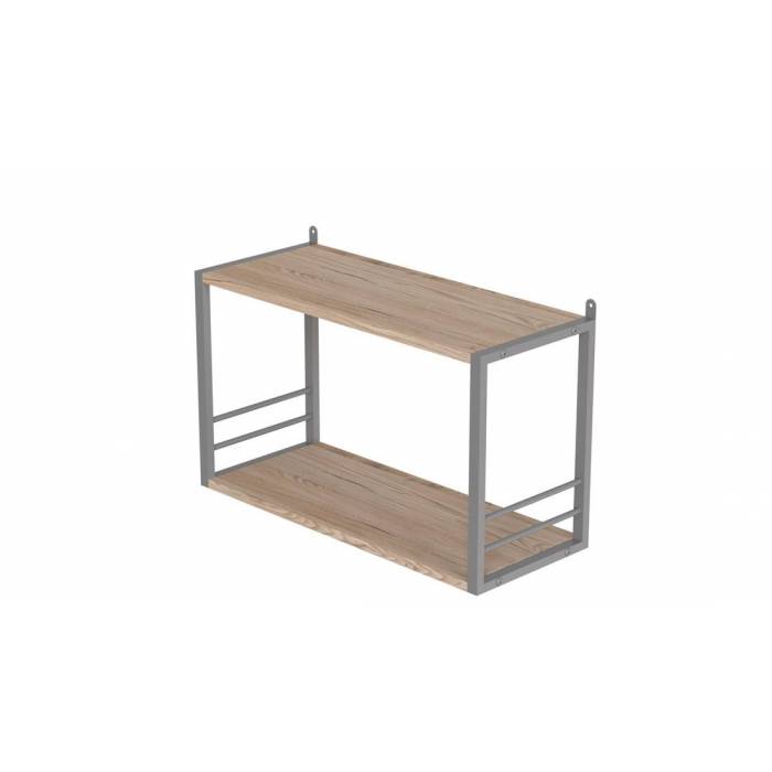 Книжкова полиця універсальна Ferrum-decor Стім 1 38x63x26 сірий ДСП Дуб Артизан 16мм (FRD-104098)
