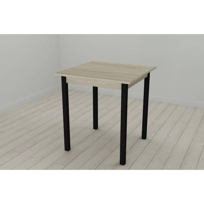 Стіл кухонний Ferrum-decor Дієго 75x90x90 Чорний ДСП Сонома 16мм (FRD-106318)