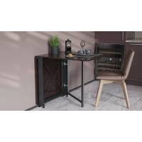 Стол-книга трансформер Орион 2 Ferrum-decor 750x1520x730 Черный металл ДСП Венге Магия 16 мм (FRD-105428)