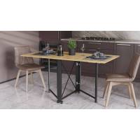 Стол-книга трансформер Орион 2 Ferrum-decor 750x1520x730 Черный металл ДСП Дуб Артизан 16 мм (FRD-104588)