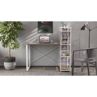 Письмовий стіл Ferrum-decor Серії Конект з етажеркою 75x120x60 білий ДСП Дуб Сонома Трюфель 16мм (FRD-104228)