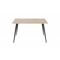 Кухонний стіл Марсель 40 Ferrum-decor 75x120x60 Чорний метал ДСП Дуб Сан-Марино 16 мм (FRD-106758)