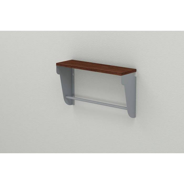 Настенная полка Ferrum-decor Мир 300x500x150 металл Серый ДСП Венге 16 мм (FRD-105438)