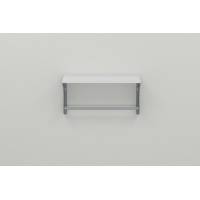 Полиця настінна Ferrum-decor Юзиби 270x600x150 метал Сірий ДСП Білий 16 мм (FRD-102688)