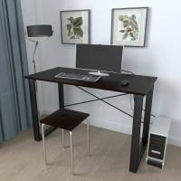 Письмовий стіл Ferrum-decor Драйв 750x1200x700 Чорний метал ДСП Венге Магія 16 мм (FRD-105358)