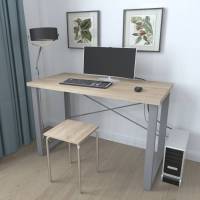 Письмовий стіл Ferrum-decor Драйв 750x1400x600 Сірий метал ДСП Дуб Сонома 32 мм (FRD-103348)