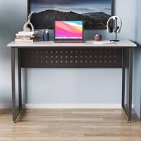 Стол письменный Майк Ferrum-decor 75x140x60 Черный металл ДСП Бетон 16 мм (FRD-106519)