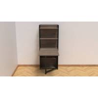 Стіл книга з етажеркою Практик 2 Ferrum-decor 1555x640x990 Чорний метал ДСП Дуб Сонома Трюфель 16 мм (FRD-104629)