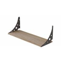 Полиця настінна Ferrum-decor Ханді 2 240x500x240 метал Сірий ДСП Артізан 16 мм (FRD-102569)
