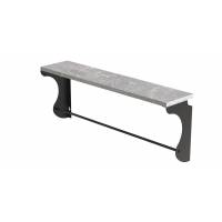 Полка настенная Ferrum-decor Юзибы 270x500x150 металл Черный ДСП Бетон 16 мм (FRD-102659)